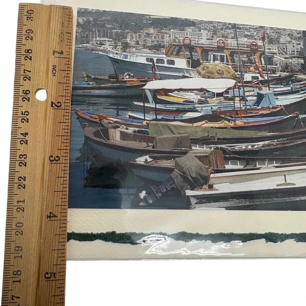 Design Imports Turkey Harbor Boats Greeting Card Blank Photography Nautical 5x7‎